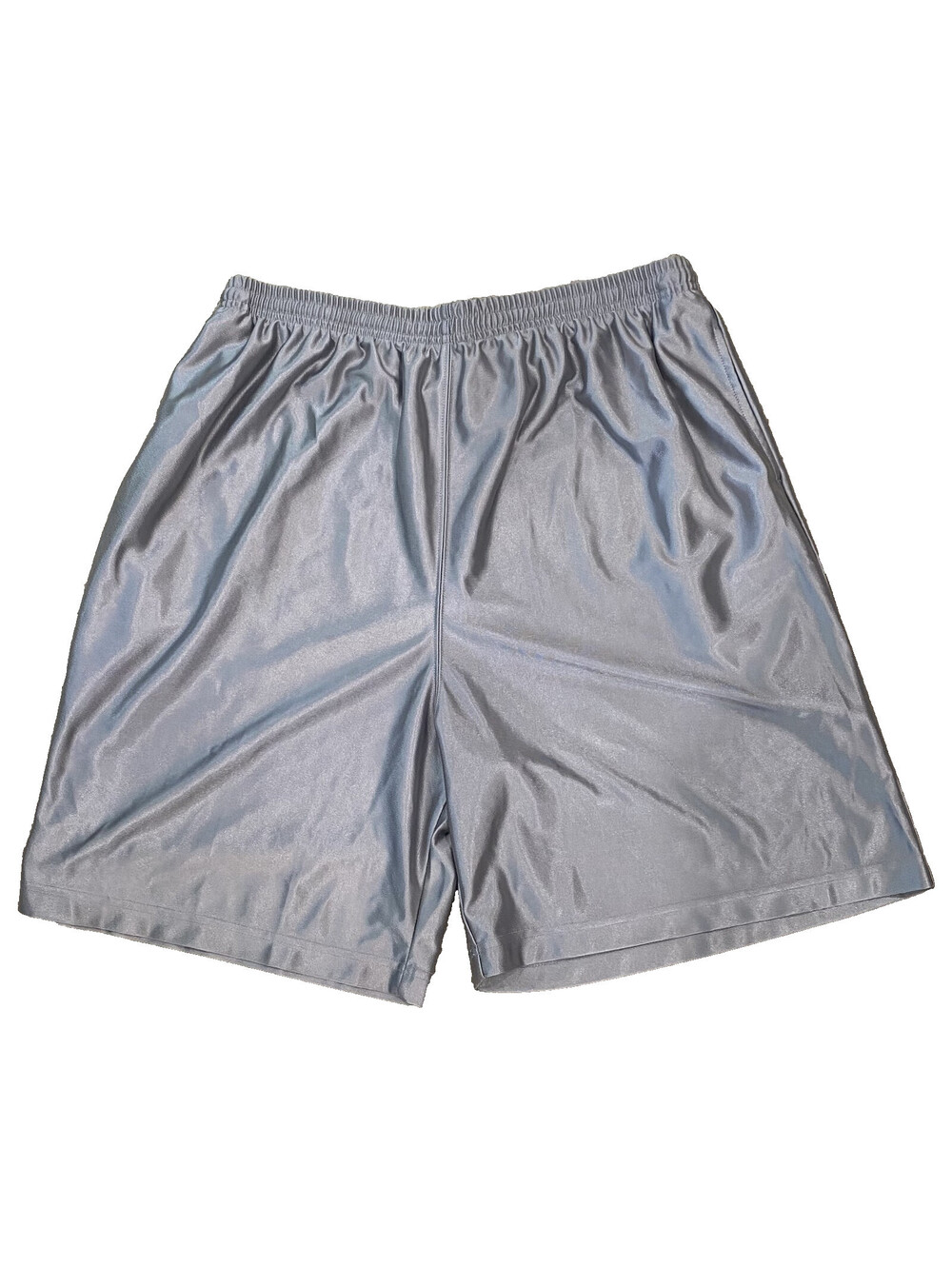 Energy Zone Dazzle Shorts Pockets Size XL Silver Gray Pockets Elastic Waistband